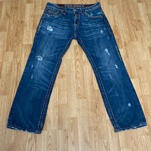 Men’s Rock Revival distressed jeans size 36